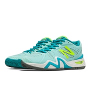 Women's Court New Balance 1296 Sea Glass with Blue Atoll & Green Apple T69j3219